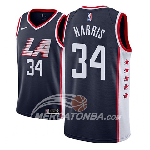 Maglia NBA Los Angeles Clippers Tobias Harris Ciudad 2018-19 Blu